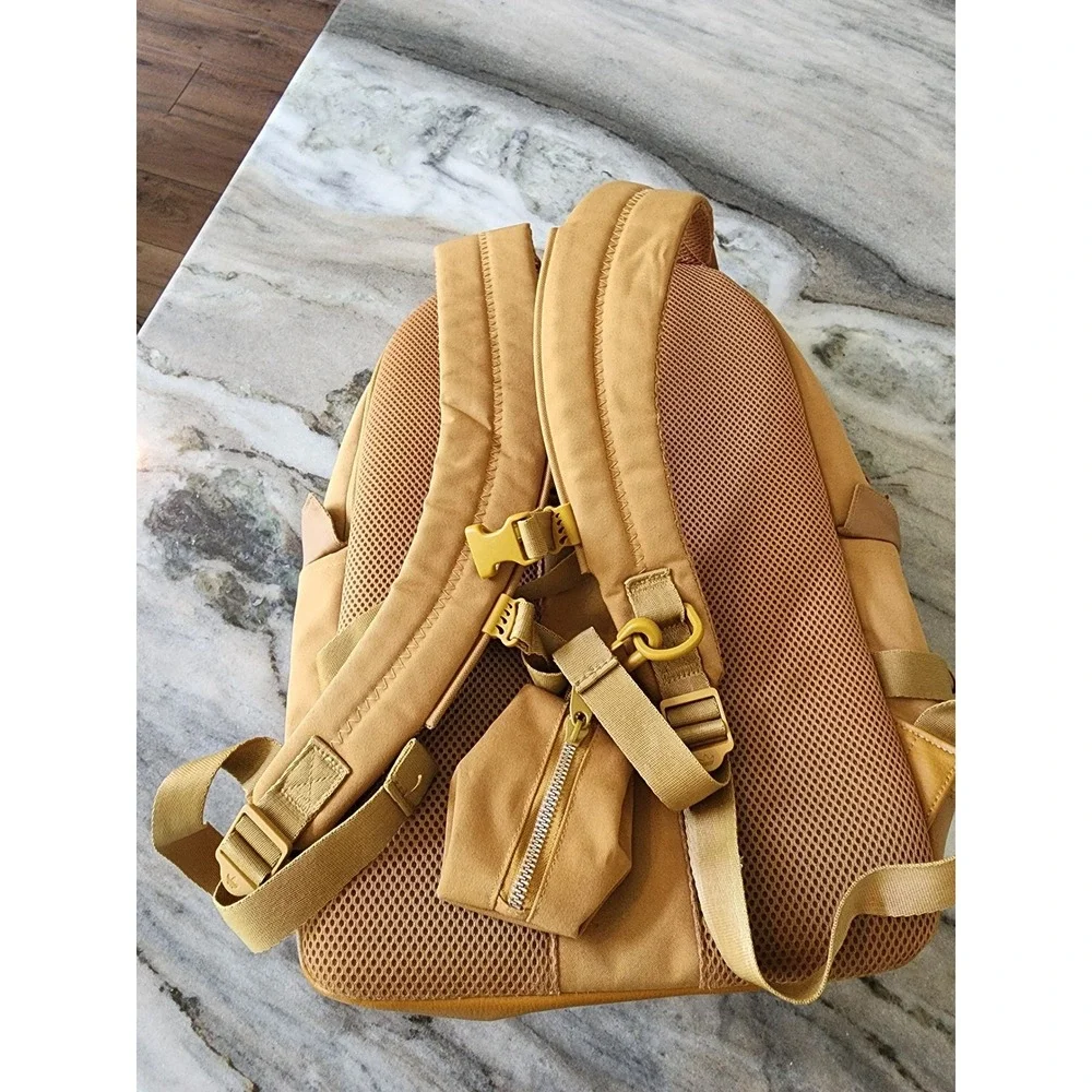 Adidas Originals ModernTrefoil Backpack Tan Canvas Gorpcore Utility Rucksack Bag